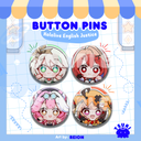 Chibi Justice Button Pin Badges