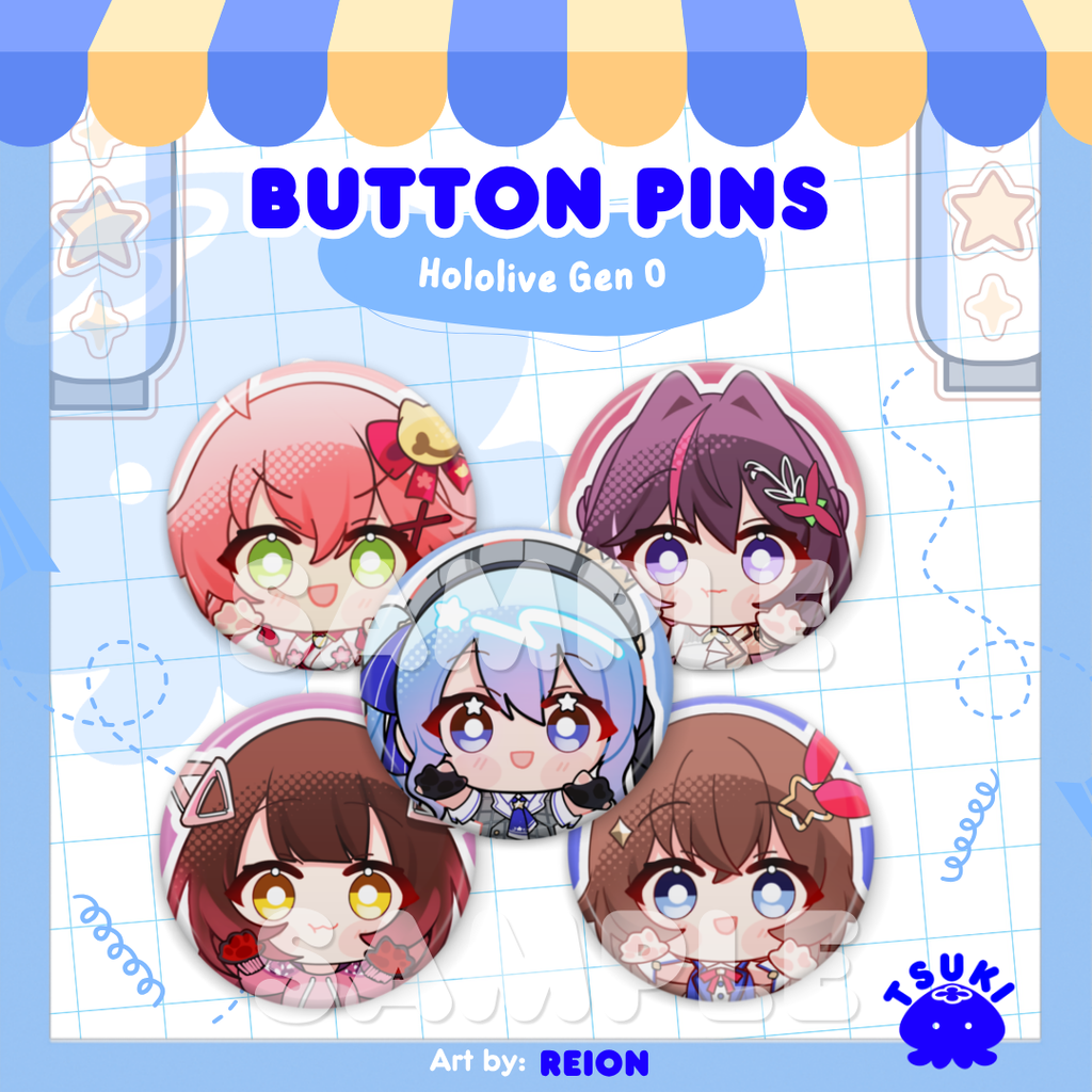 Chibi Gen 0 Button Pin Badges